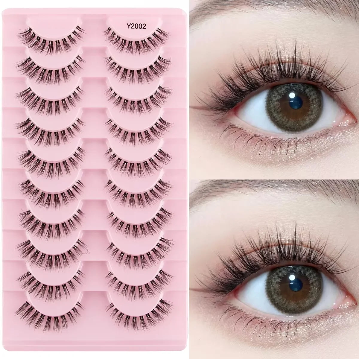 New Fox Half Eyelashes 3/10 Pairs 3D Mink Lashes Natural Eyelash Extension Cat Eye Eyelashes Makeup Tools faux Cils maquiagem - Blinksy
